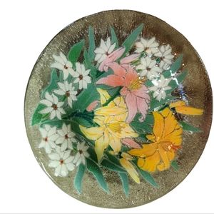 Round Floral Serving Bowl by Peggy Karr